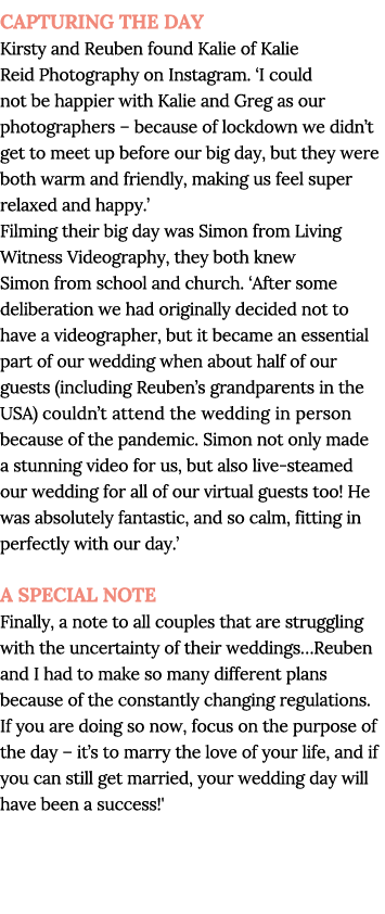 CAPTURING THE DAY Kirsty and Reuben found Kalie of Kalie Reid Photography on Instagram   I could not be happier with    