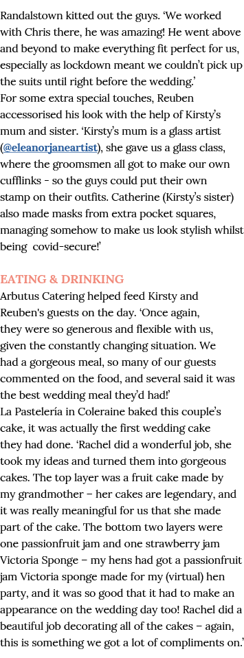 Randalstown kitted out the guys   We worked with Chris there, he was amazing  He went above and beyond to make everyt   