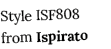 Style ISF808 from Ispirato