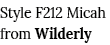 Style F212 Micah from Wilderly