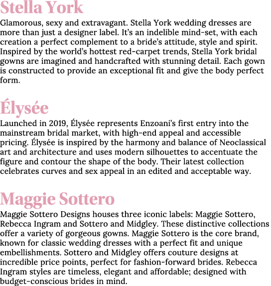 Stella York Glamorous, sexy and extravagant  Stella York wedding dresses are more than just a designer label  It s an   