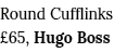 Round Cufflinks  65, Hugo Boss