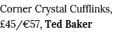 Corner Crystal Cufflinks,  45  57, Ted Baker