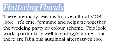 Flattering Florals There are many reasons to love a floral MOB look   it s chic, feminine and helps tie together the    