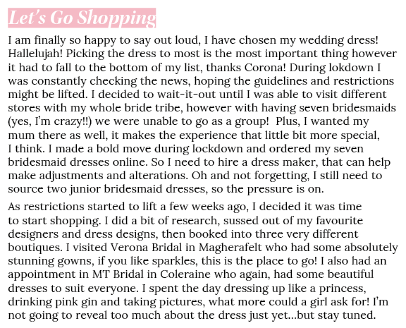 Let s Go Shopping I am finally so happy to say out loud, I have chosen my wedding dress  Hallelujah  Picking the dres   