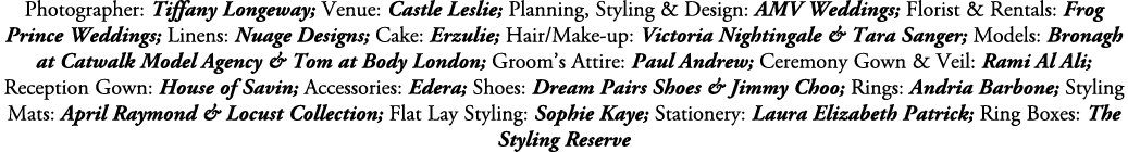 Photographer: Tiffany Longeway; Venue: Castle Leslie; Planning, Styling & Design: AMV Weddings; Florist & Rentals: Fr...