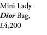 Mini Lady Dior Bag, £4,200