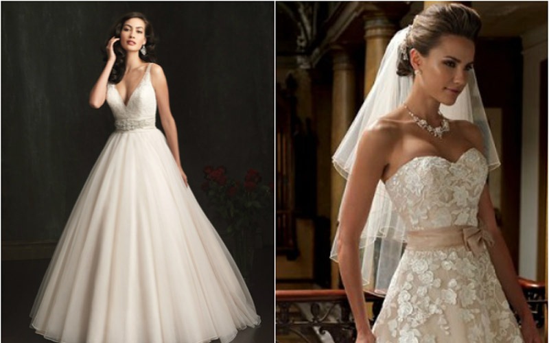 Wedding dresses for the top heavy bride