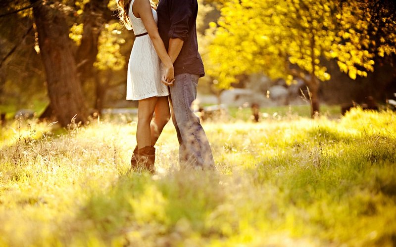 Couple in a field