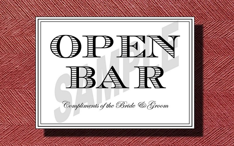 Open Bar Sign