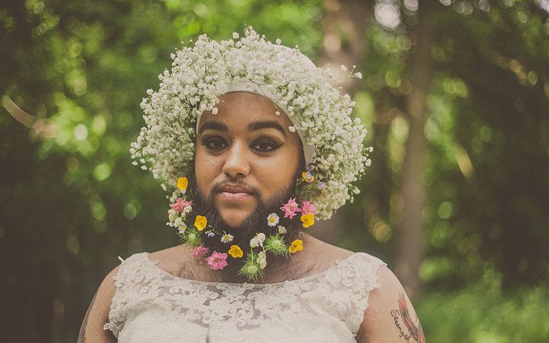 Bearded Bride Shares Positive Message