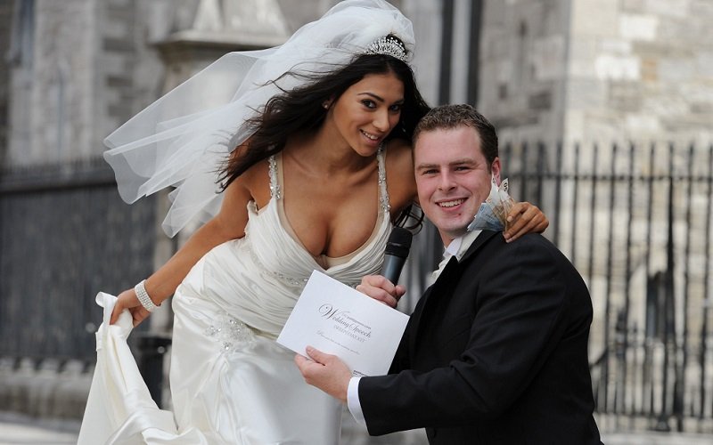 Georgia Salpa dressed up as bride