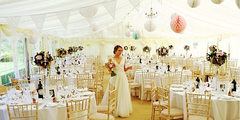 decorated marquee wedding