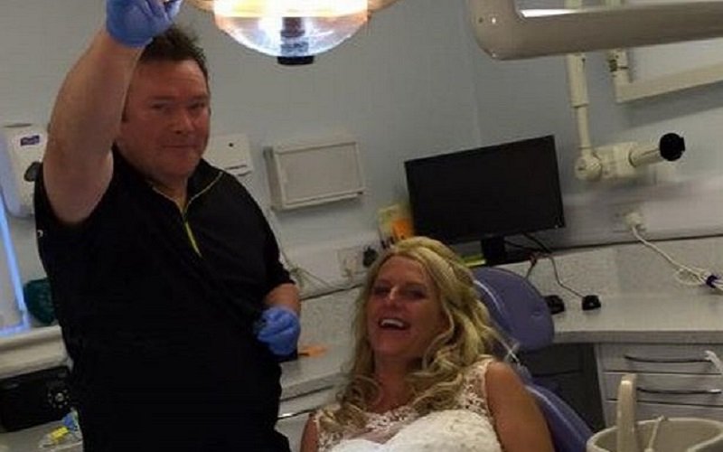 Bride ends up on dentist’s chair on her wedding day