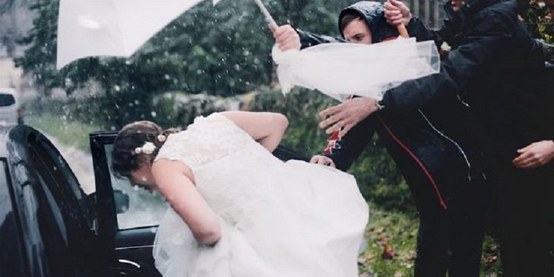 Wedding guests served fish and chips from local chippy