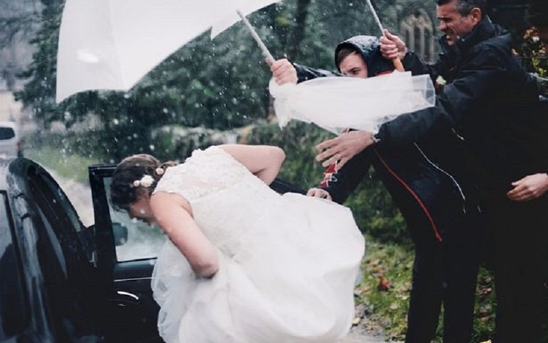 Wedding guests served fish and chips from local chippy