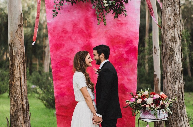 feature wall for wedding