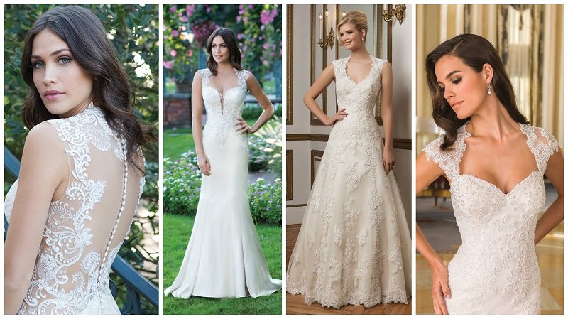 Top 20! Wedding dresses with the Queen Anne neckline | Wedding Journal