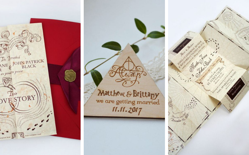 harry potter wedding invitations