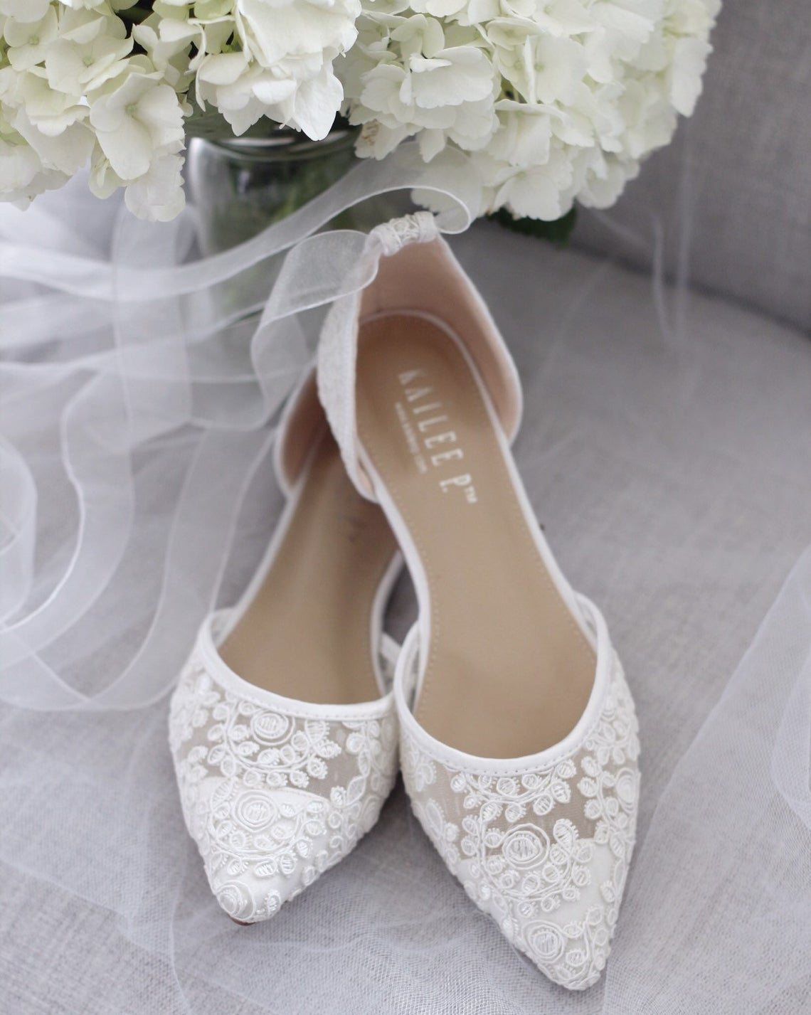 Designer Flat Bridal Shoes
