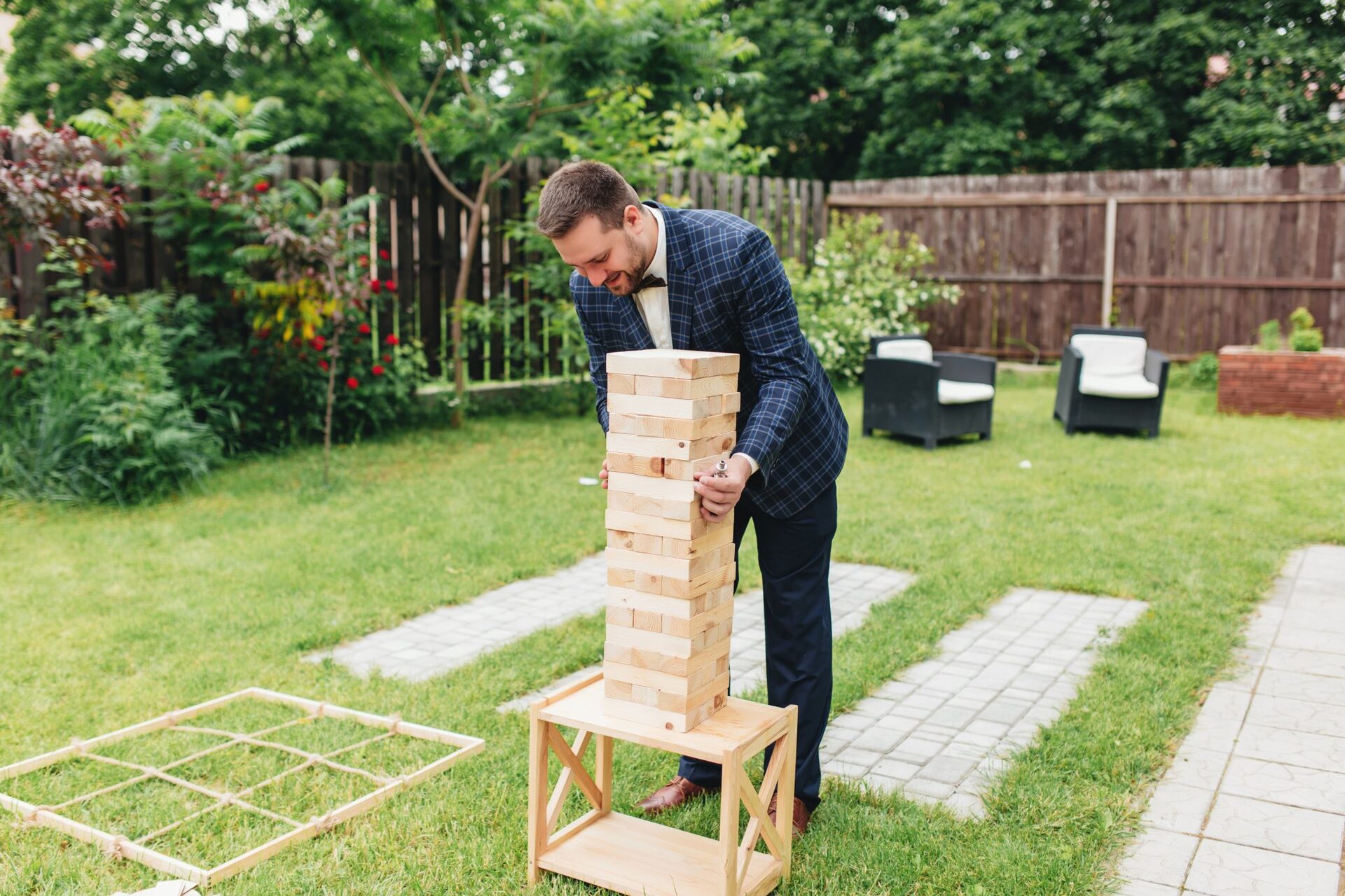 giant jenga game from soda pop boxes